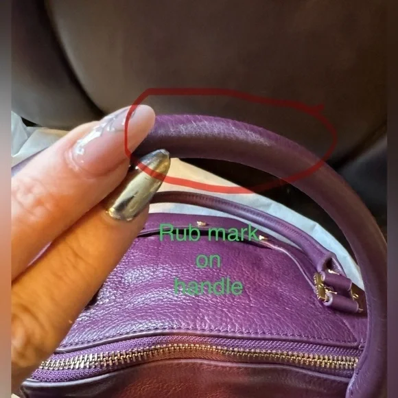 Tory Burch Amanda Purple Leather with COA - Picture 10 of 16